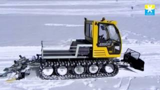 Snow groomer Snow Rabbit 3 making a ski track