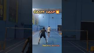 Accurate Cross-Court Drop Shot| Badminton doubles rally| Gaurav bharti|Sarcastic shuttler #badminton