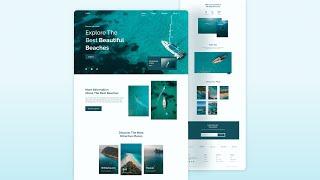 Responsive Travel Website Design Using HTML CSS and JavaScript  | Dark/Light Mode