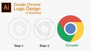 How to Make Google Chrome Logo in Adobe Illustrator CC |Graphics Canyon|