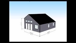 ARIZONA 24 X 30 GABLE ROOF WITH ENCLOSED LEANTO BARNDMINIUM  KIT