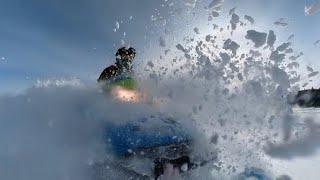 Off-Trail Snowmobiling- Mont  Valin Quebec - Summit