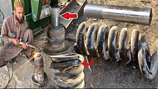 Caterpillar Cat320C Excavator Track Adjuster Recoil Spring Repair || Amazing Mechanics