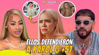 FAMOSOS QUE DEFENDENDIERON A KAROL G POR LA POLEMICA DE SU CANCIÓN +57.