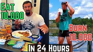 EAT & BURN 10,000 CALORIES in 24 Hours - Can I do It?