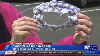 "Window masks" made for UT's Hearing and Speech Center