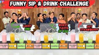 Funny Sip & Drink Challenge  Wait For End #drinkchallenge #funnychallenge | Sahil Khan & Team |