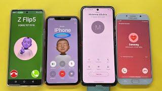 4 phone Incoming Call iPhone 11pro + Motorola 40ultra + Samsung A7 + BlackView A200