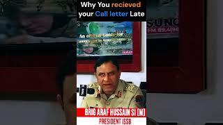 Why your ISSB Call letters is Late..?? || ISSB guidelines || Brig. Araf Hussain  ||  President ISSB