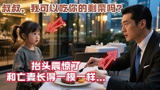 一個5歲女孩問：叔叔，我可以吃你的剩菜嗎？當富豪抬起頭，看到她時驚呆了，怎麼和我亡妻長和一模一樣…#情感故事#故事分享 #溫情故事#正能量