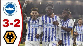 Brighton vs Wolves (3-2), All Goals Results/Highlights-2024 Ferdi Kadioglu Goal, Goncalo Guedes Goal