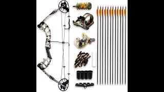 SereneLife Complete Upgraded Compound Bow & Arrow Accessory Kit, Adjustable Draw Weight 30-70 lb