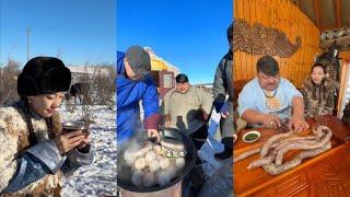 Mongolian Enke's grassland life! Mongolian cuisine! Extra long version 7 #camping #cooking #village