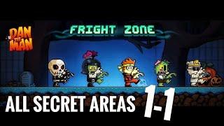 Dan the Man - Fright Zone 1-1 All Secret Areas