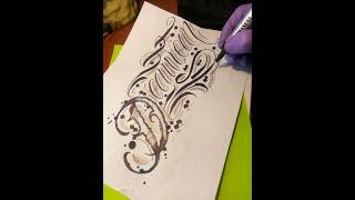 dibujando Letras para tatuar"DAMIAN"/dibujando chicano lettering/handstyler/rebes Tatuador