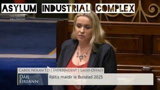 Carol Nolan speaks about the 'asylum industrial complex' in the Dáil