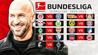 12th matchday - BUNDESLIGA KICKTIPP 2024/2025