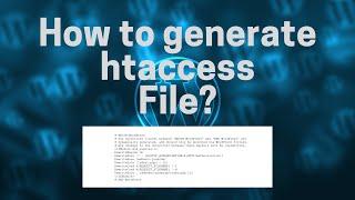 How to generate htaccess file for WordPress?