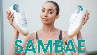 A YEAR-ROUND ADIDAS SAMBAE!  Aluminum Green and White Review, Sizing and How to Style