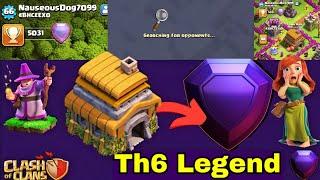 Th6 Legend League5031 Attacks Using Apprentice Warden/Th6 Best BarchPushing Strategy#clashofclans