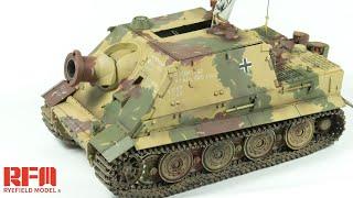 Captured Sturmtiger in Hinterhalt ambush camouflage (1/35 RFM scale model)