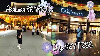 SENSOJI at night & Walking going to SKYTREE..