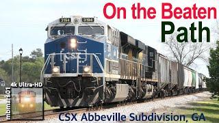 [8X][4k] On the Beaten Path, CSX Trains on the Abbeville Subdivision, GA 03/31/23-06/29/23