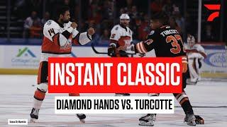 Diamond Hands Daniel Amesbury Fights ECHL Heavyweight Yanick Turcotte In Instant Classic