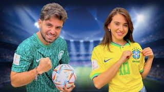 تحدي كأس العالم مع خطيبتي !! ️
