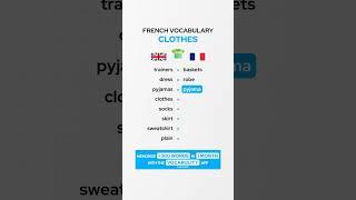 Clothes French Vocabulary 