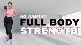 40 Min FULL BODY STRENGTH Training for Building Muscle At Home | All Standing, No Jumping