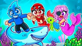 Having A Underwater Family WITH FANGIRLS in Roblox!