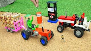 DIY Science Project Petrol Pump to Fuel a Tractor Loaded with Parle G Cakes@DIYMachinery