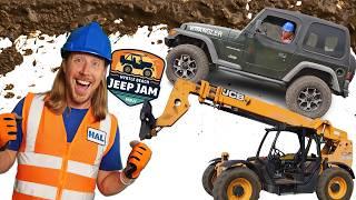 Building an Obstacle Course for Jeep Jam  | Excavator, Construction Equipment and Muddy Jeeps