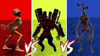 Green Alien Vs Skibidi Toilet Speakerman Vs Siren Head | Alien Dance Battle 