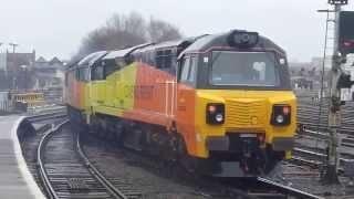 70801 + 56113 + 56094 Colas Triple header with Clag, 0z56, @ BTM 17-02-14