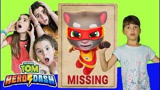 Talking Tom Hero Dash is Missing| Saving Tom in Real Life| Kids Skit