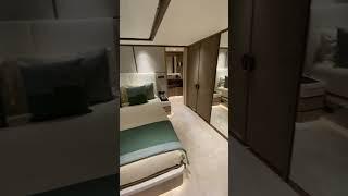 Private Bedroom Tour Inside a Luxury Yacht #YachtTour #LuxuryBedroom #MiamiMarina