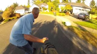 Longboard Ride down Woodside Wave Bellingham WA GoPro GoPole GOPR0388