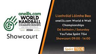 Dé Sathairn / Saturday - Showcourt 09:00 - 14:00 | oneills.com World 4-Wall | Liathróid Láimhe Beo