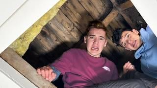 STUCK in an Abandoned ATTIC! *creepy*