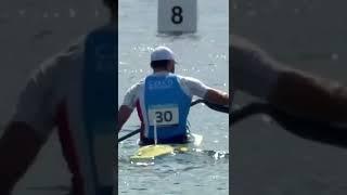 Josef Dostal breaks his paddle in the K1 5000m race European Championships Munich 2022 #shorts