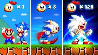 Super Mario Bros. but Every Seed Make Sonic Evolute to Hyper Sonic