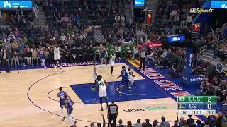 Steph's got his step-back trey working early 