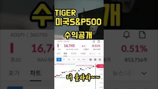 TIGER 미국S&P500 ETF  수익공개 #배당금 #배당주 #투자 #etf