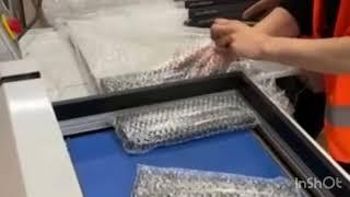 Машинная упаковка для Вайлдбериз в воздушно-пузырчатую пленку (в пупырку) на Smipack FP560A