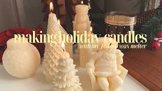 Let's make Christmas Candles | holiday candles at home candle small business with ToAuto wax melter