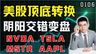 美股顶底互换，反弹下的选股方案，热门个股技术面分析：NVDA TSLA AAPL MSTR