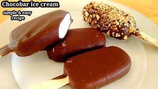 Chocobar ice cream | Homemade Chocobar ice cream recipe | easy cooking with das | ice cream recipe