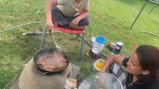 Making Chicken curry quick frying chicken  @NepalivlogUSA